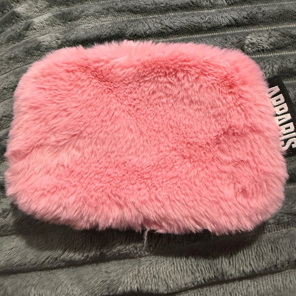 Apparis Handbags - Apparis Pink Faux Fur Clutch
